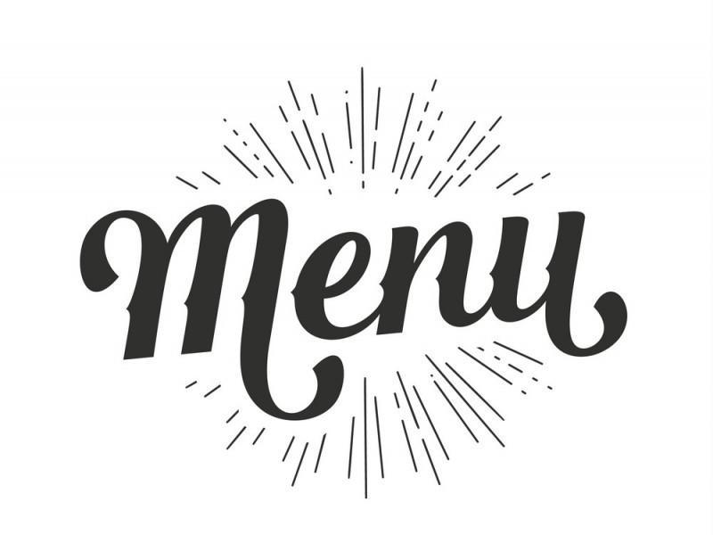 Le menu de la cantine